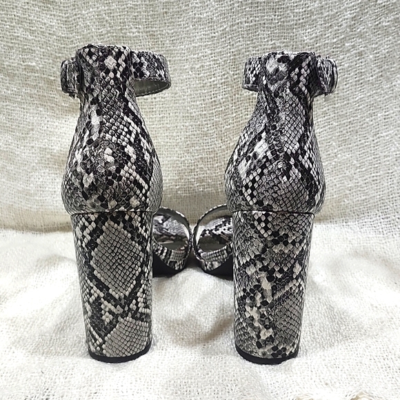 Worthington Lafayette Snake Print Block Heel Sandals - Picture 3 of 6